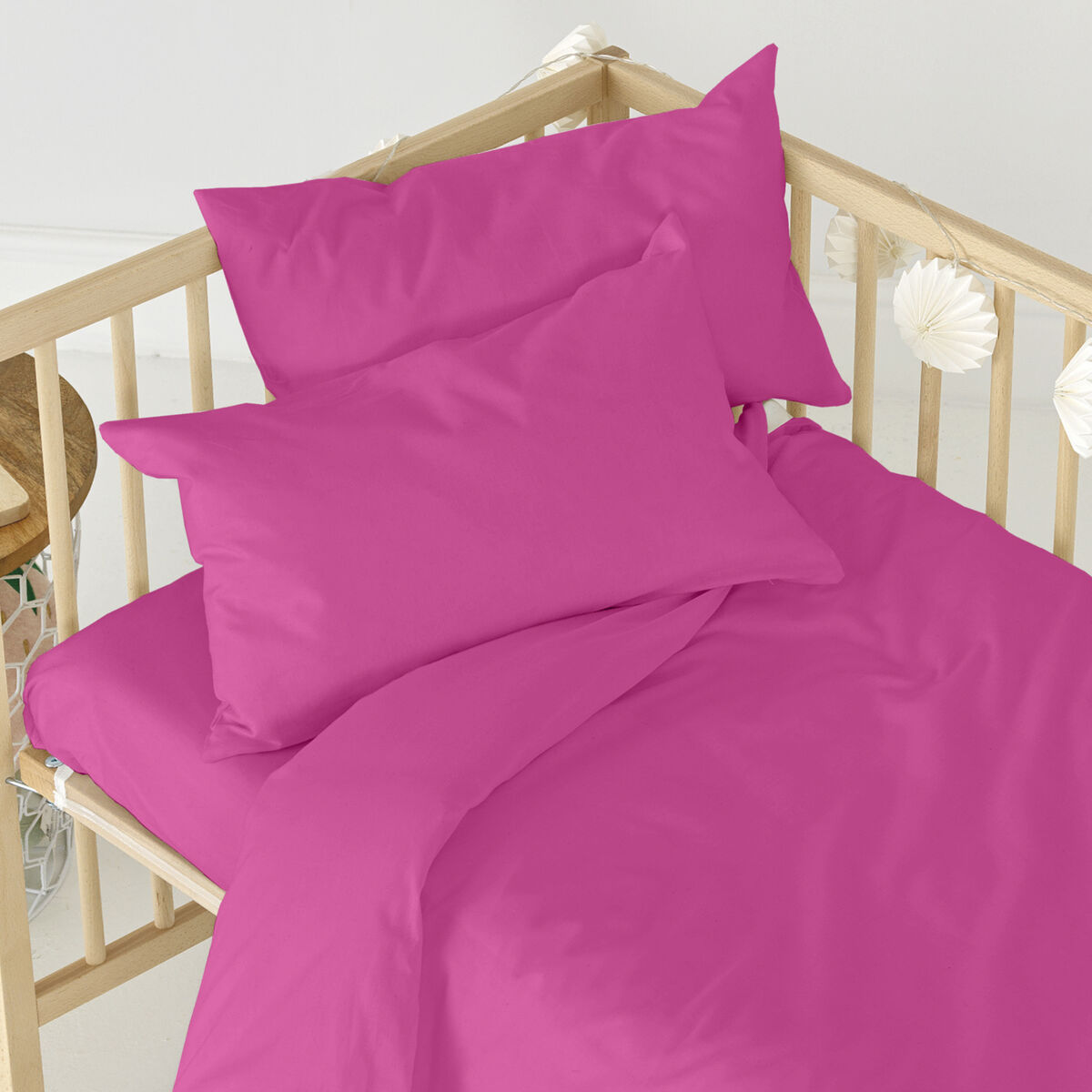 Bettlaken HappyFriday BASIC KIDS Pink 60 x 120 x 14 cm